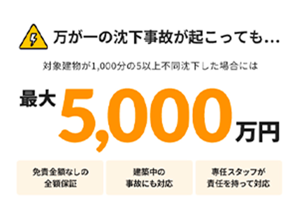 万が一のリスクも「地盤保証」で安心に変える