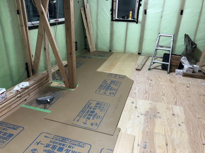 オシャレなフローリング工事が進んでます！郡山市富田町