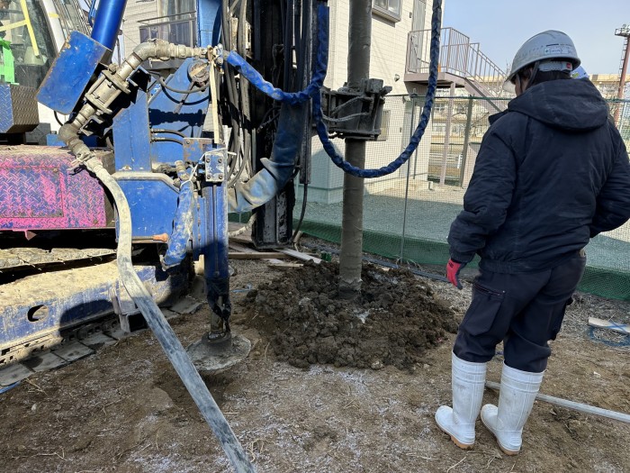 地盤改良工事を行いました(^^♪　郡山市大槻町　新築注文住宅N様邸