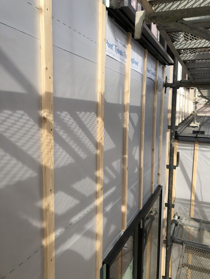 外壁を施工する前に行う、大事な工事についてです。郡山市安積町　新築注文住宅Y様邸