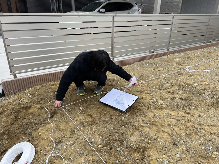 地鎮祭を行う前の準備をしました！郡山市大槻町　新築注文住宅　H様邸です。