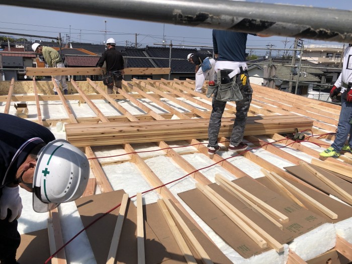 上棟しました！　新築注文住宅　郡山市大槻町H様邸