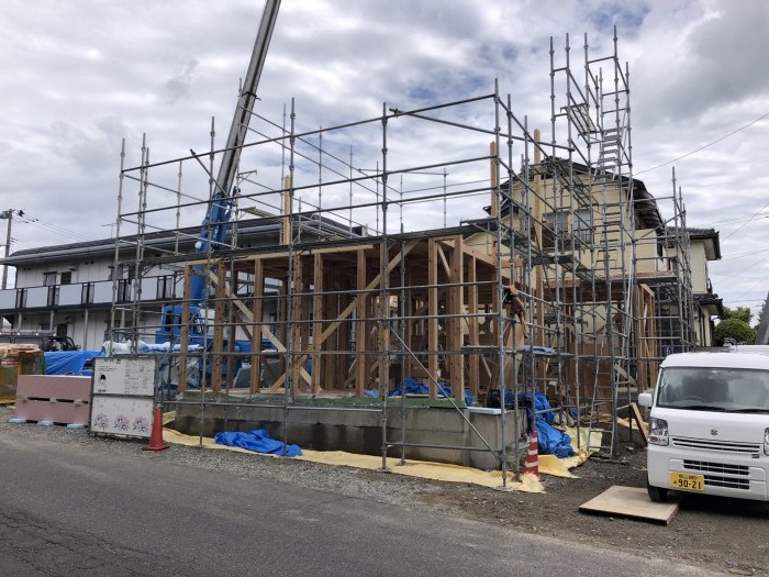 上棟おめでとうございます！！　郡山市小原田　新築注文住宅　M様邸