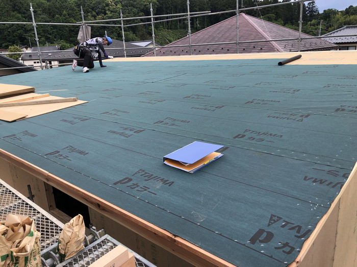 ルーフィングの施工を行いました！郡山市田村町　新築注文住宅　O様邸です。