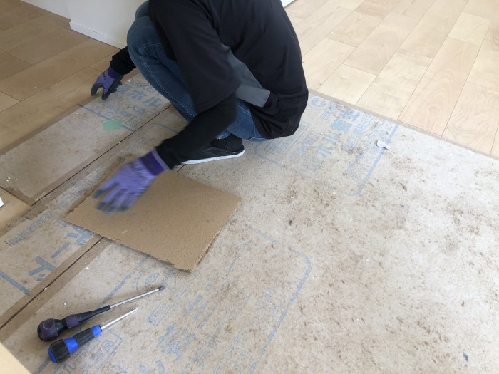 養生剝がしが行われました！　郡山市大槻町　新築注文住宅H様邸