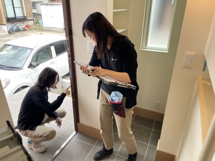 お客様邸の傷チェックにいってきました！郡山市大槻町　新築注文住宅　H様邸