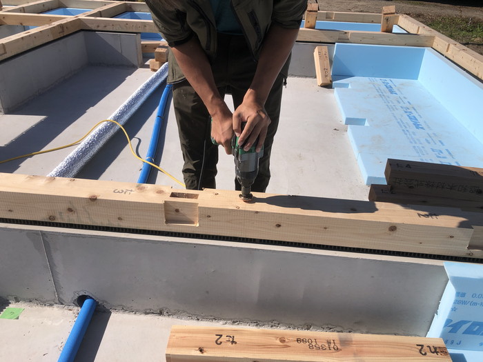 土台入れで大事なこととは？白河市　新築注文住宅　W様邸です。