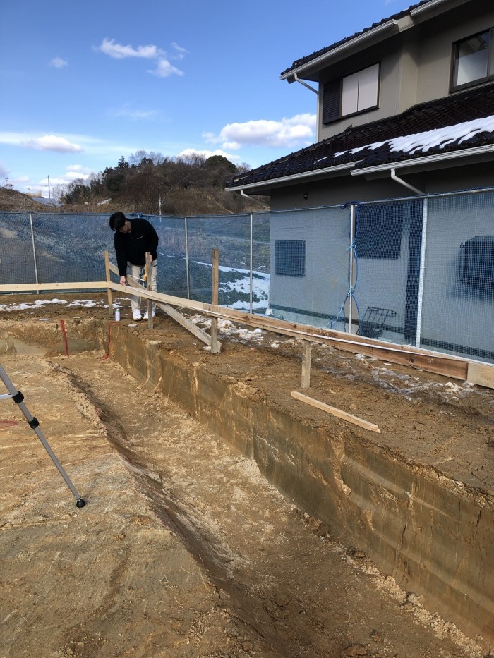 新築のベタ基礎工事がスタートしました！郡山市西田町