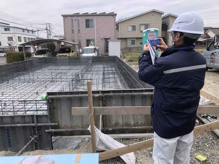 モデルハウスの配筋検査を受けました！郡山市安積町　新築注文住宅　モデルハウスです。