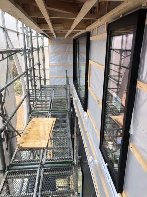 外壁工事を行いました～！　郡山市西田町　新築注文住宅　I様邸