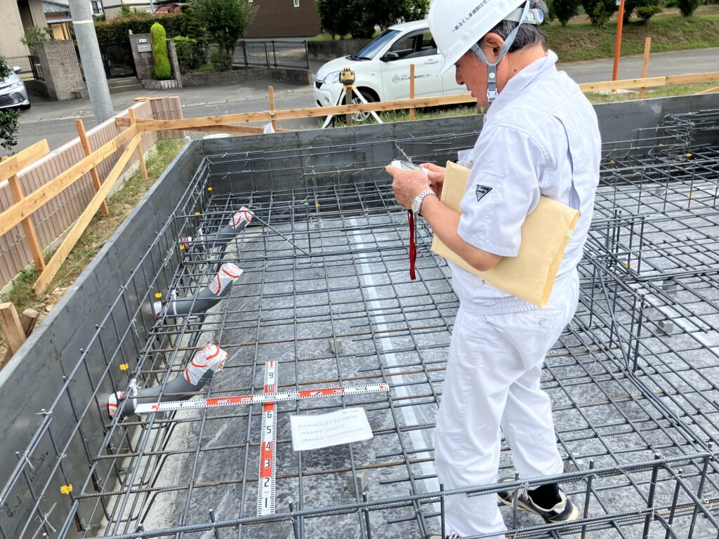 べた基礎の配筋検査についてです。岩瀬郡鏡石町　新築注文住宅Y様邸