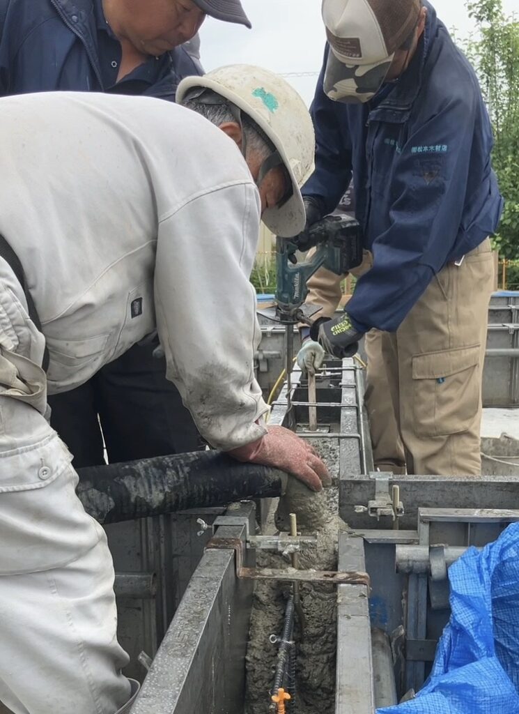 立上り打設を行いました！郡山市A様邸
