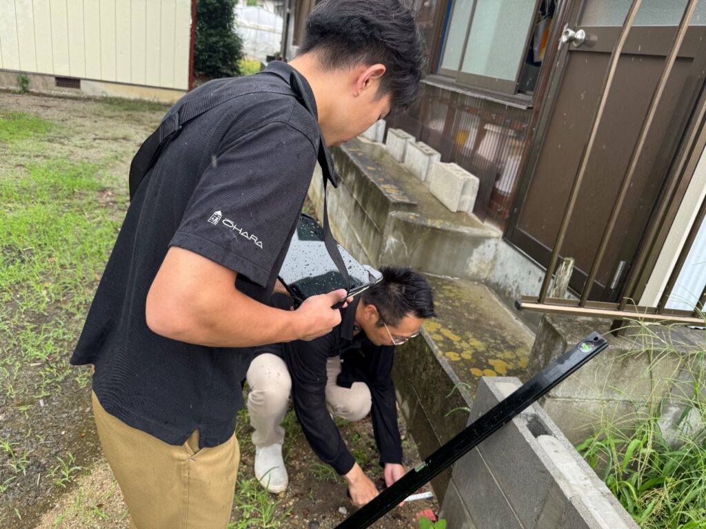 郡山市田村町　新築住宅建築中　E様邸の丁張検査してきました！！