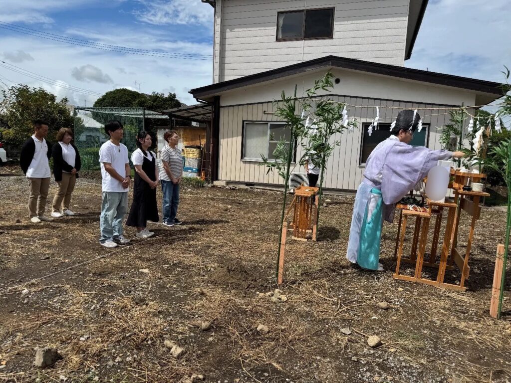 地鎮祭執り行いました！！おめでとうございます！！郡山市鏡石町　注文新築住宅
