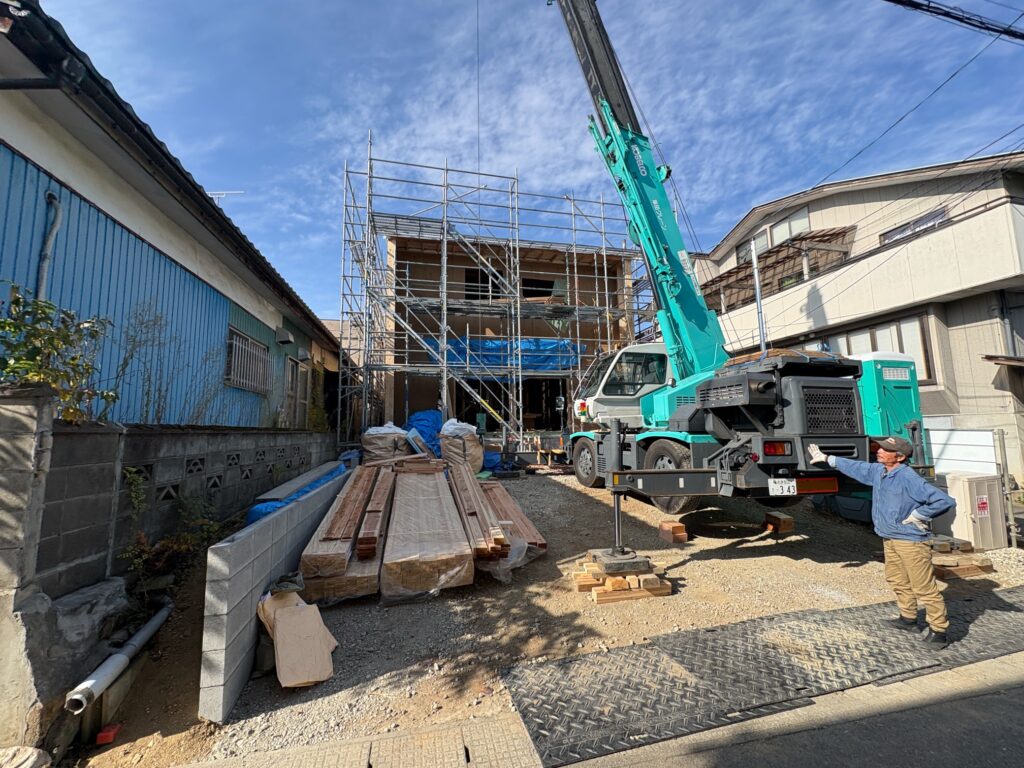 郡山市昭和町　新築注文住宅　H様邸　建て方に行ってきました！