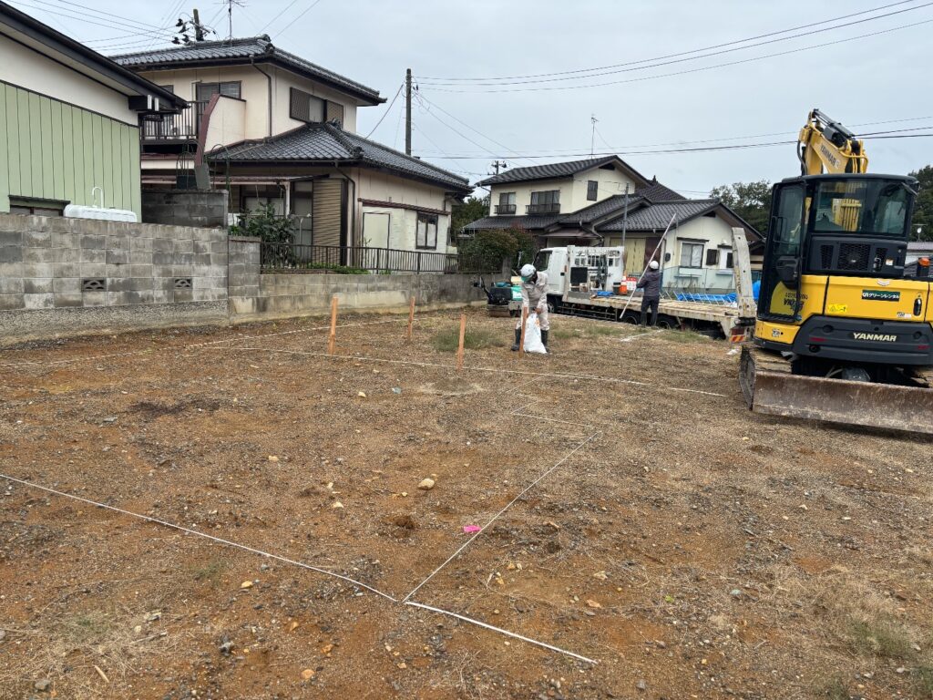 １次外構工事が進んでます！本宮市仁井田　新築注文住宅T様邸
