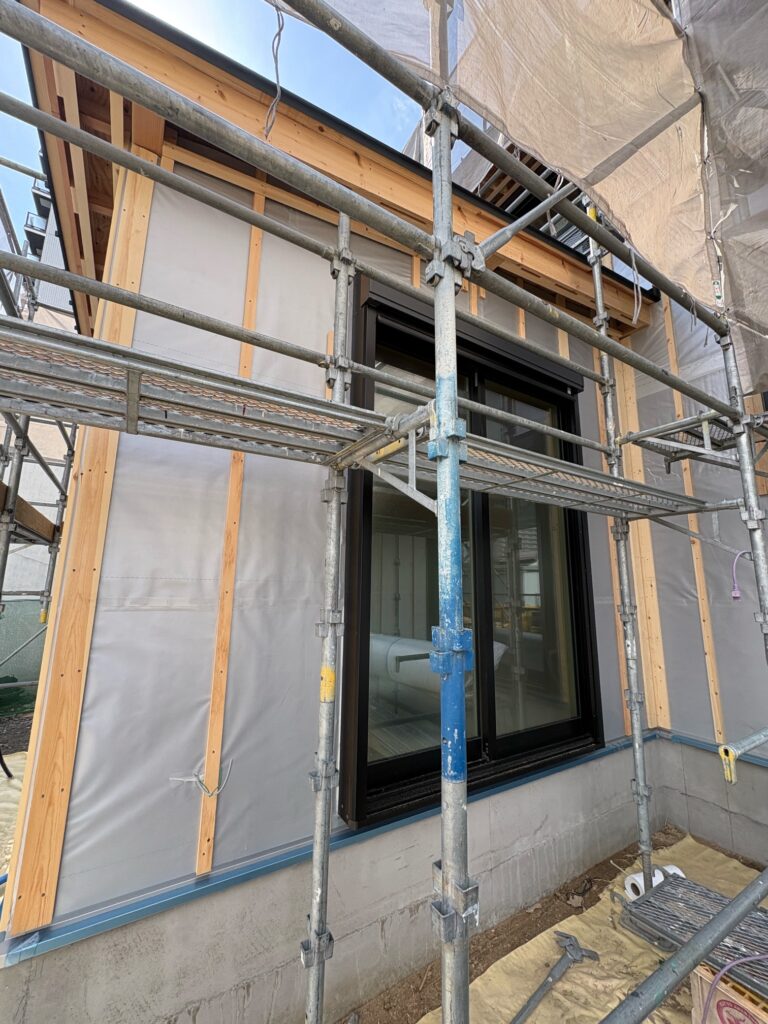 外壁の下地を施工しました！郡山市本町　新築注文住宅　K様邸です。