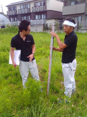 土地の敷地調査に行きました。田村市船引町　新築注文住宅の事前準備です。
