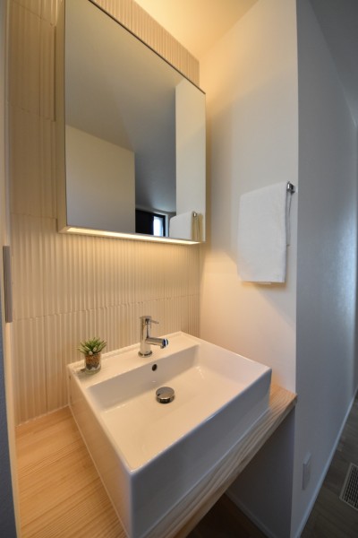 洗面は間接照明はポイントです。| 郡山市 新築住宅 大原工務店のブログ
