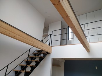 スケルトン階段取り付け完了しました。福島市 新築住宅 K様邸です。
