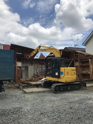 郡山市富田町Ｔ様邸　新築工事前の解体作業、無事終了しました！