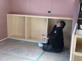 造作棚の塗装工事です。|郡山市 新築住宅 大原工務店のブログ