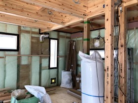 防湿気密シートの施工です。|郡山市 新築住宅 大原工務店のブログ